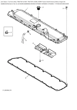 John Deere 6150R, 6150RH Tractor (North America Edition, Engine SN 6068RXXXXXX) (Interim Tier 4) Parts Catalogue Manual Instant Download (PC4684)