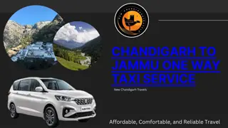Chandigarh to Jammu One Way Taxi Service by new chandigarh travels
