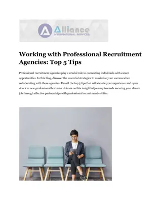 Working with Professional Recruitment Agencies Top 5 Tips