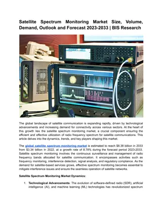 Satellite Spectrum Monitoring Market Outlook and Forecast 2023-2033