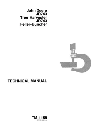 JOHN DEERE JD743 Feller-Buncher Service Repair Manual Instant Download (tm1159)