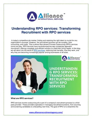 Understanding RPO Services Transforming Recruitment with RPO Services