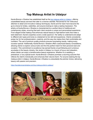 Top Makeup Artist In Udaipur