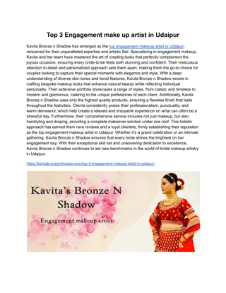 Top 3 Engagement make up artist in Udaipur