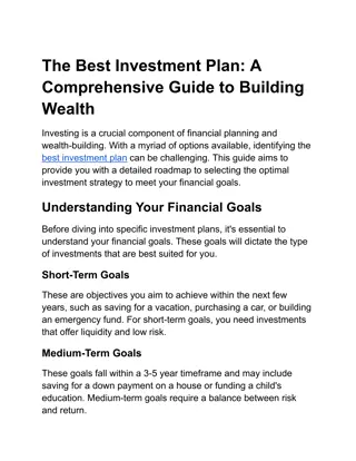 The Best Investment Plan_ A Comprehensive Guide to Building Wealth