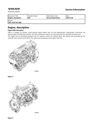 Volvo A25E 4x4 Articulated Dump Truck Service Repair Manual Instant Download