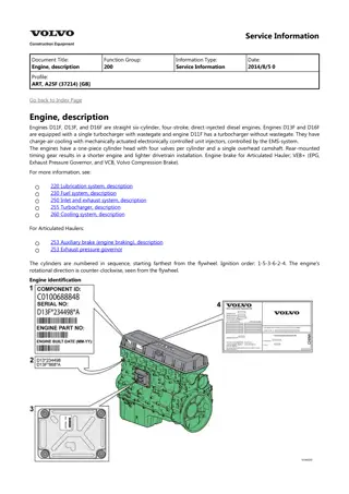 Volvo A25F Articulated Dump Truck Service Repair Manual Instant Download