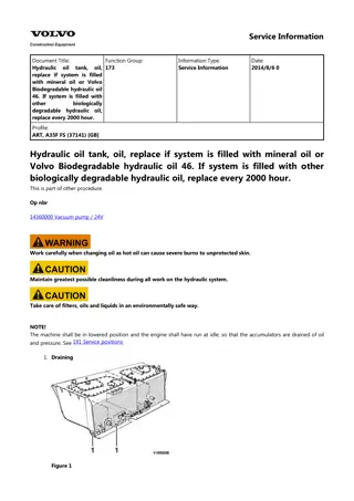 Volvo A35F FS A35FFS Articulated Dump Truck Service Repair Manual Instant Download