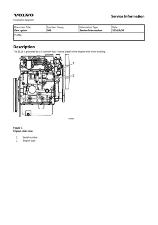 Volvo EC13 XR EC13XR Compact Excavator Service Repair Manual Instant Download