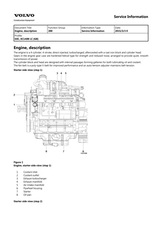 Volvo EC140B LC EC140BLC Excavator Service Repair Manual Instant Download