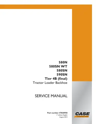 CASE 580SN Tier 4B (final) Tractor Loader Backhoe Service Repair Manual Instant Download