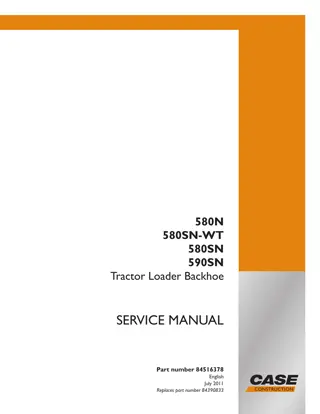 CASE 580SN Tractor Loader Backhoe Service Repair Manual Instant Download