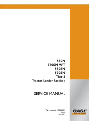 CASE 580SN WT Tier 3 Tractor Loader Backhoe Service Repair Manual Instant Download