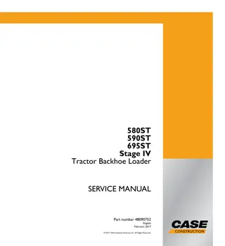 CASE 580ST Stage IV Tractor Backhoe Loader Service Repair Manual Instant Download