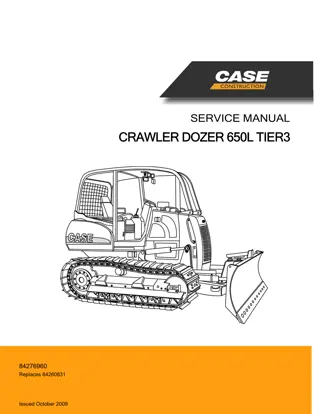 CASE 650L Tier3 Crawler Dozer Service Repair Manual Instant Download