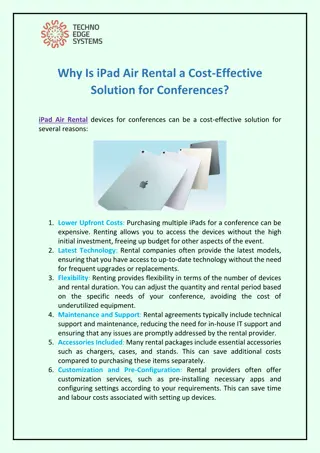 Why Is iPad Air Rental a Cost-Effective Solution for Conferences?