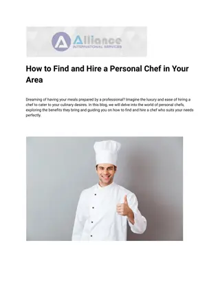 How to Find and Hire a Personal Chef in Your Area