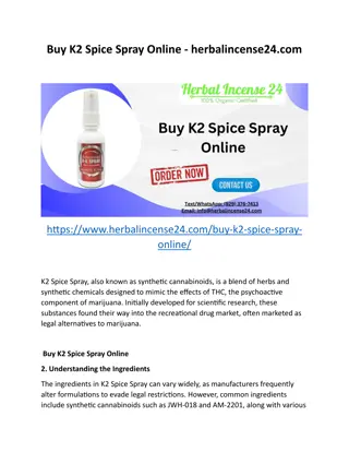 Buy K2 Spice Spray Online - herbalincense24.com