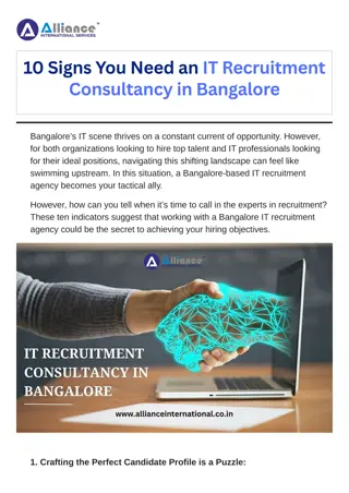 10 Signs You Need an IT Recruitment Consultancy in Bangalore