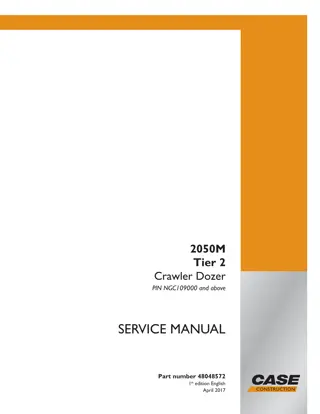 CASE 2050M Tier 2 Crawler Dozer Service Repair Manual Instant Download (PIN NGC109000 and above)