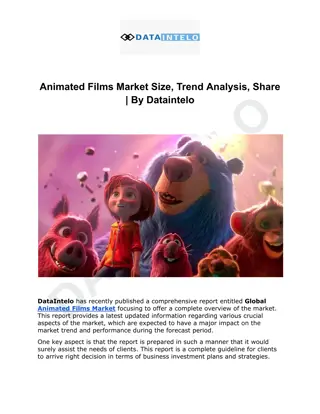 Animated Films Market Size, Trend Analysis, Share  By Dataintelo