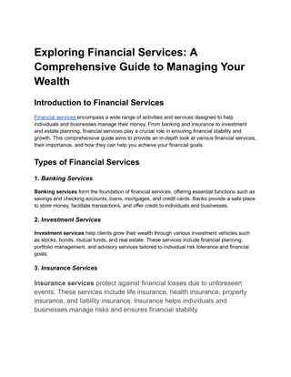 Exploring Financial Services_ A Comprehensive Guide to Managing Your Wealth