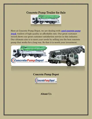 Concrete Pump Trailer for Sale, concretepumpdepot.com