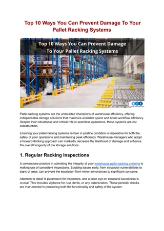 Top 10 Ways You Can Prevent Damage To Your Pallet Racking Systems