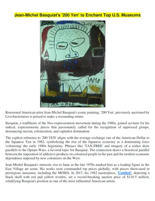 Jean-Michel Basquiat's '200 Yen' to Enchant Top U.S. Museums