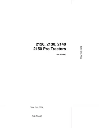 Case IH 2120 2130 2140 2150 Pro Tractors Operator’s Manual Instant Download (Publication No.6-5390)