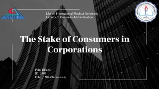 The Stake of Consumers in Corporations