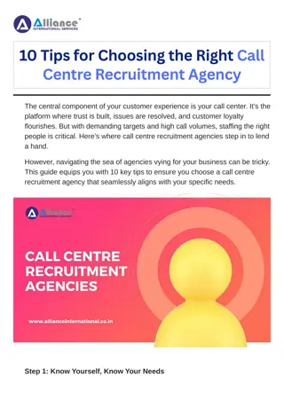 10 Tips for Choosing the Right Call Centre Recruitment Agency