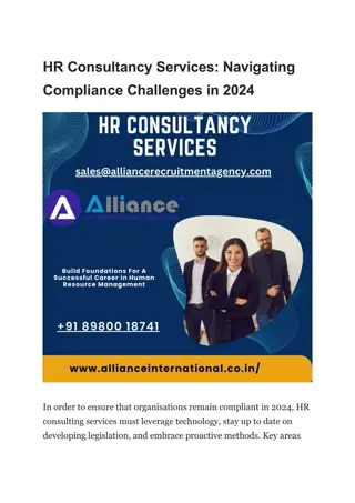 HR Consultancy Services Navigating Compliance Challenges in 2024