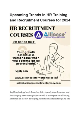 Upcoming Trends in HR Training and Recruitment Courses for 2024