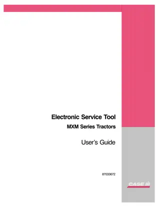 Case IH Electronic Service Tool MXM Series Tractors Operator’s Manual Instant Download (Publication No.87033672)