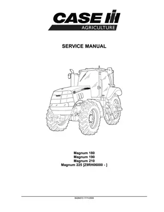 CASE IH Magnum 180 Tractor Service Repair Manual Instant Download