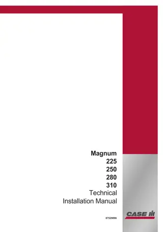 Case IH Magnum 225 250 280 310 Tractors Operator’s Manual Instant Download (Publication No.87529896)