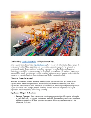 Understanding Export Declarations: A Comprehensive Guide