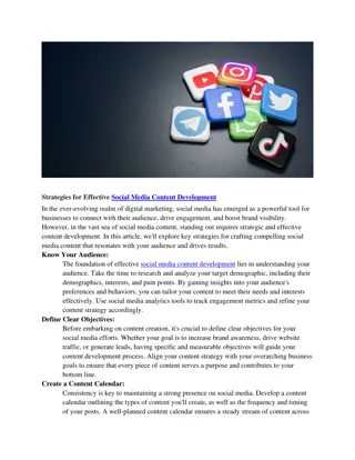 Strategies for Effective Social Media Content Development