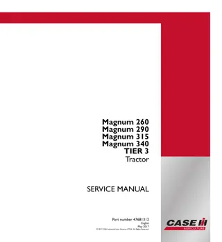 CASE IH Magnum 340 TIER 3 Tractor Service Repair Manual Instant Download