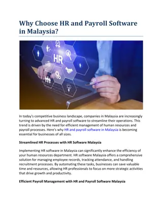 Why Choose HR and Payroll Software in Malaysia