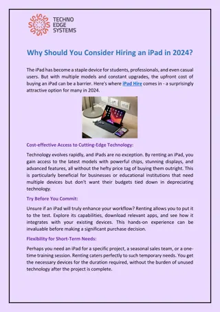Why Should You Consider Hiring an iPad in 2024?