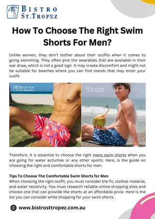 How To Choose The Right Swim Shorts For Men?