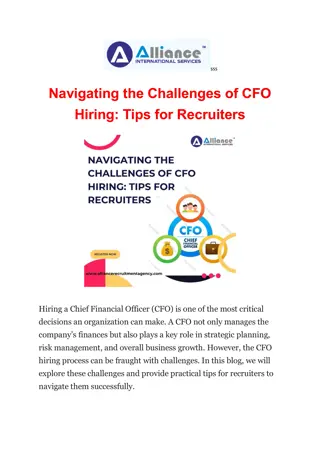 Navigating the Challenges of CFO Hiring: Tips for Recruiters
