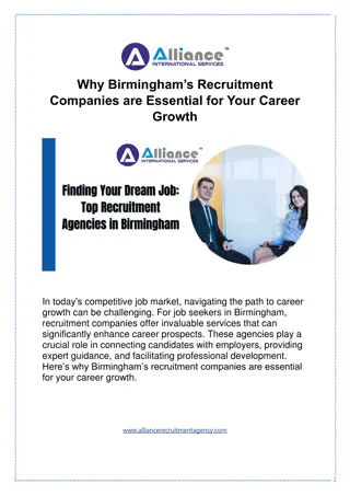 Why Birmingham’s Recruitment Companies are Essential for Your Career Growth