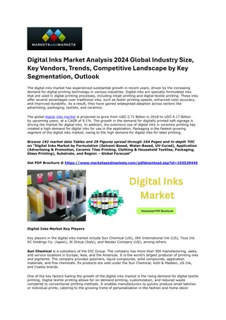 Strategic Insights and Market Forecast for Digital Inks