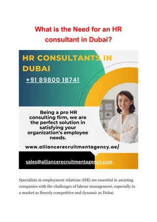 What is the Need for an HR consultant in Dubai