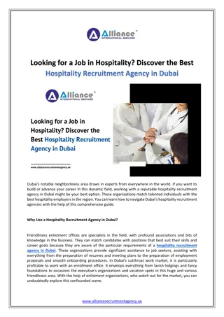Looking for a Job in Hospitality Discover the Best Hospitality Recruitment Agency in Dubai