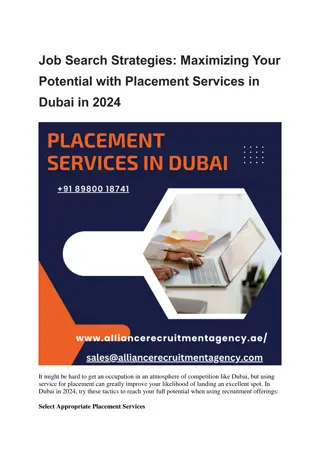 Maximizing Your Potential with Placement Services in Dubai in 2024