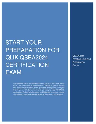 Start Your Preparation for Qlik QSBA2024 Certification Exam